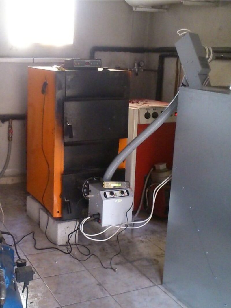 Προσαρμογή καυστήρα πελετ B-ECO 45kw σε λέβητα ξύλου SATURN