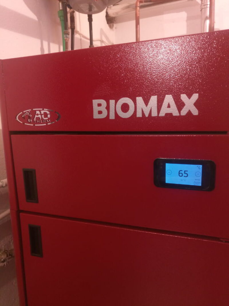 Λέβητας Ατομική Μονάδα Πελλετ BIOMAX 30kw σε κατοικία 140τ.μ. στα Αλώνια Πιερίας