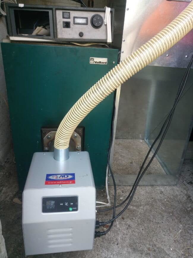 Μετατροπή λέβητα πετρελαίου Vaillant σε πελλετ με καυστήρα BMIX DIGITAL στο Άργος Ορεστικό
